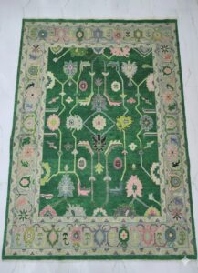Green Oushak Rug